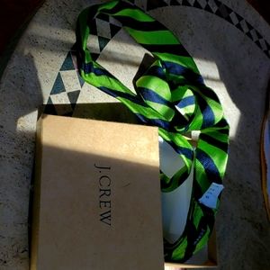 J Crew Black and Green S/M Waist Belt